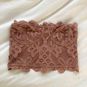 nwot free people adella corset bra top dusty rose s